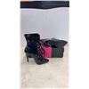 Image 3 : Pair Of Women’s Lace-Up Stiletto Ankle Boots, Size 7
