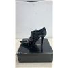 Image 7 : Silver Glitter Platform High Heels Size 5 1/2 and Black Lace-Up Ankle Boot Heels Size 7