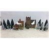 Image 6 : Dickens' Village Set of 13 and Tree Decorations