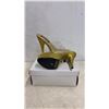 Image 3 : J Gold Glitter Platform Mule Heels Size 6 and Black Strap Platform Heels Size 6