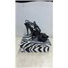 Image 5 : J Gold Glitter Platform Mule Heels Size 6 and Black Strap Platform Heels Size 6