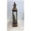Image 4 : Battery Operated Bronze-Finished Christmas Snow Globe Lanterns with Santa, Reindeer, and Trees