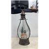 Image 5 : Battery Operated Bronze-Finished Christmas Snow Globe Lanterns with Santa, Reindeer, and Trees
