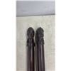 Image 2 : Pair of African Hand-Carved Wooden Figural Spears - Largest Approximately 36”