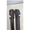 Image 3 : Pair of African Hand-Carved Wooden Figural Spears - Largest Approximately 36”