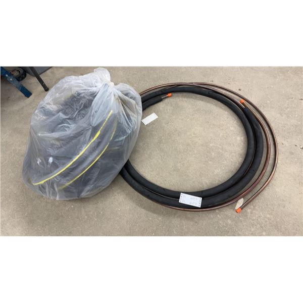 2 Copper Pipe coils and Bag of pipe Insulation