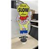 Image 1 : Vintage Pepsi "Drive SLOW Please" Boy Sign with Stand, 50” Tall