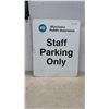 Image 1 : Manitoba Public Insurance Staff Parking Only Metal Sign, 30 × 24”