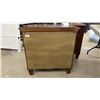 Image 3 : Pair of Dark Wood Nightstands Three-Drawer Fluted Columns with Ring Pulls, 30 × 18 1/2 × 30”