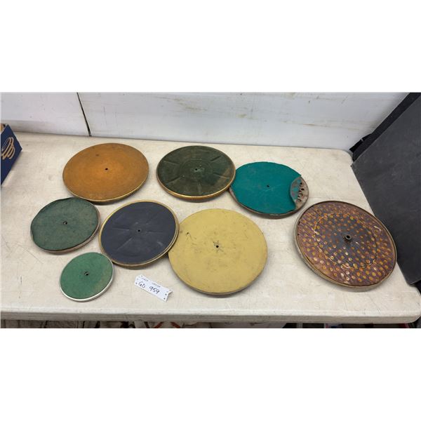 Collection of Antique Phonograph and Gramophone Turntable Platters and Record Mats