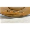 Image 3 : Vintage William Byrd 1975 Carved Wooden Oval Wall Plaque with Ship and Sails Relief, 20 × 27”