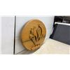Image 4 : Vintage William Byrd 1975 Carved Wooden Oval Wall Plaque with Ship and Sails Relief, 20 × 27”