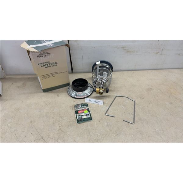 Tera-Gear Propane Lantern with Cage and Coleman Silk-Lite Mantles