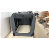 Image 4 : Gray Soft-Sided Collapsible Pet Crate With Mesh Windows, Carrying Handles, and Removable Mat, 25 ×