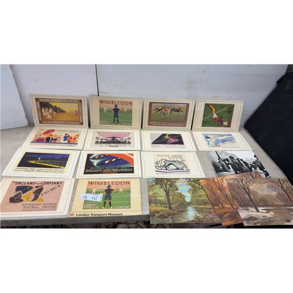 13 London Transport Museum Reproduction Poster Prints, 9 × 14” Wimbledon, Molesey Regatta, Cup