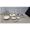 Image 1 : Assorted Dinnerware and Glass Ice Bucket, Johnson Bros. Ironstone Bowl, Grindley, Brendan J.S.