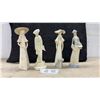 Image 1 : Four Porcelain Figurines, 10” Tall