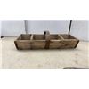 Image 2 : Vintage Wooden Tool Caddy, Hand Trowel, Hand Drill, Bow Saw