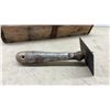 Image 4 : Vintage Wooden Tool Caddy, Hand Trowel, Hand Drill, Bow Saw
