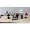 Image 1 : Assorted Lanterns and Hanging Baskets: (2) Metal Hanging Baskets, (1) Black Solar Lantern