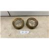 Image 1 : Two American Bourdon Brass Water Gauges, General Fire Extinguisher, 5.5” Diameter. One missing