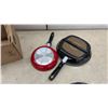 Image 4 : T-Fal Divided Fry Pan, T-Fal Fry Pan, Muffin Pan, Snowflake Pancake Pan, and Square Cast Griddle