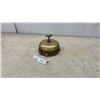 Image 1 : Antique Brass Mechanical Wind-Up Alarm Bell with Key, Early 20th Century