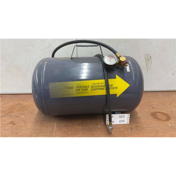 AirMan Everyday Portable Air Tank, Model W1007, 7 Gallons (26.5 L), 125 PSI Max Pressure, and Hose