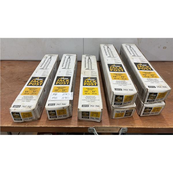 Peak Jack Posts, Adjustable Support Columns, 19”-32” Range, 16,250 lbs Max Load, 7 Pcs