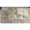 Image 1 : Assorted Vintage and Antique Handmade Lace, Embroidered Linens