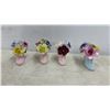 Image 4 : Porcelain Lady Figurine with Roses and Assorted Miniature Ceramic Floral Arrangements