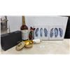 Image 1 : Canadian Club Branded Liquor Bottle with Accordion Pump Dispenser and More