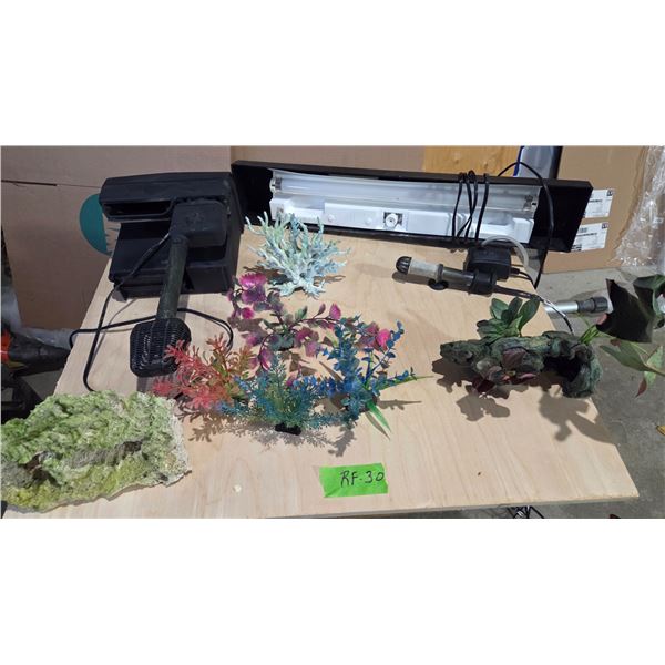 30-Piece Aquarium Set: Filter, Pump, Light, Heater, Plants
