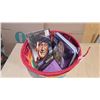 Image 6 : John Wayne Sealed DVD Tribute, Hannah Montana CD Holder, and Basket