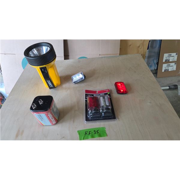 4 LED Bicycle Lights and Dorcy 6V Lantern - All Work