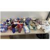 Image 1 : Assorted Wool Yarn Lot: Red Heart, Sofil Mimosa, and Lustre-Sheen Yarn Skeins and Packages