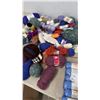 Image 5 : Assorted Wool Yarn Lot: Red Heart, Sofil Mimosa, and Lustre-Sheen Yarn Skeins and Packages