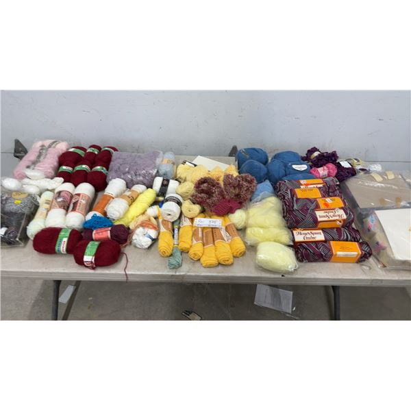 Assorted Wool Yarn and Craft Supplies: HoneySpun Ombre, Fun-to-Wear, and Other Yarns