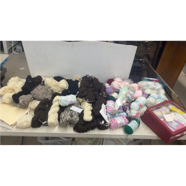 Large Lot of Assorted Yarn