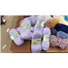 Image 2 : Assorted Yarn Lot: Patons Fairy Tale, Bernat, Bouquet Softee