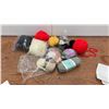 Image 13 : Large Lot of Assorted Yarn Including Sayelle and Patons, Pattern Booklets and Knitting Projects