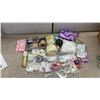 Image 6 : Large Lot of Assorted Craft Ribbons, Spools of Yarn, Thread, Fabric Strips