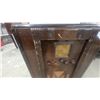 Image 3 : Antique 1930s Wooden Console Tube Radio with X-Pattern Speaker Grille and Four Knobs