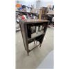Image 5 : Antique 1930s Wooden Console Tube Radio with X-Pattern Speaker Grille and Four Knobs