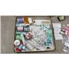Image 2 : Sewing Lot: Thimble Collection, Thread Spools, Crayons, Watercolors, Pins, Ribbons