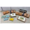 Image 1 : Vintage Player's Navy Cut and Black Cat Virginia Cigarette Tins and Wood and Cardboard Cigar Boxes
