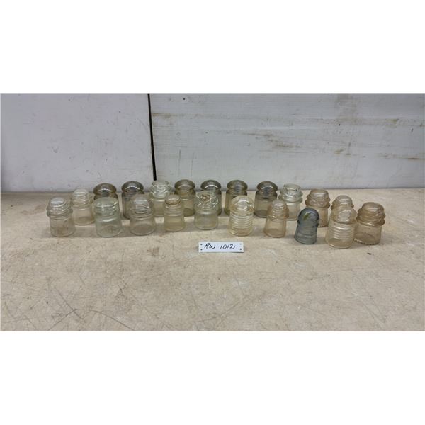 Vintage Glass Electrical Insulators, Whitall Tatum and Muncie Indiana