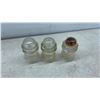 Image 5 : Vintage Clear Glass Pony Beehive Electrical Insulators CD 102 and Mounting Pins