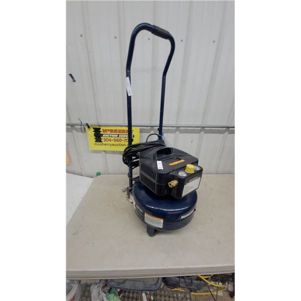 Mastercraft 6-Gallon Electric Air Compressor, Model 58-7930-6, 2 HP with Wheeled Trolley