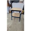 Image 1 : Adjustable-Height Utility Table with Metal Frame and Plywood Top and Shelf 33”×24”×24”